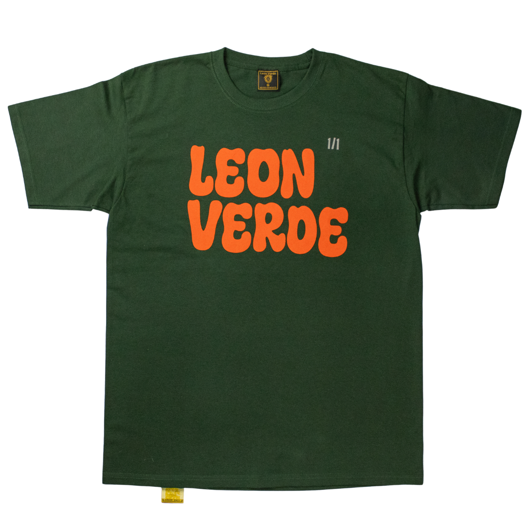 Playera ¨PRIMARY¨ Verde Bosque/Naranja