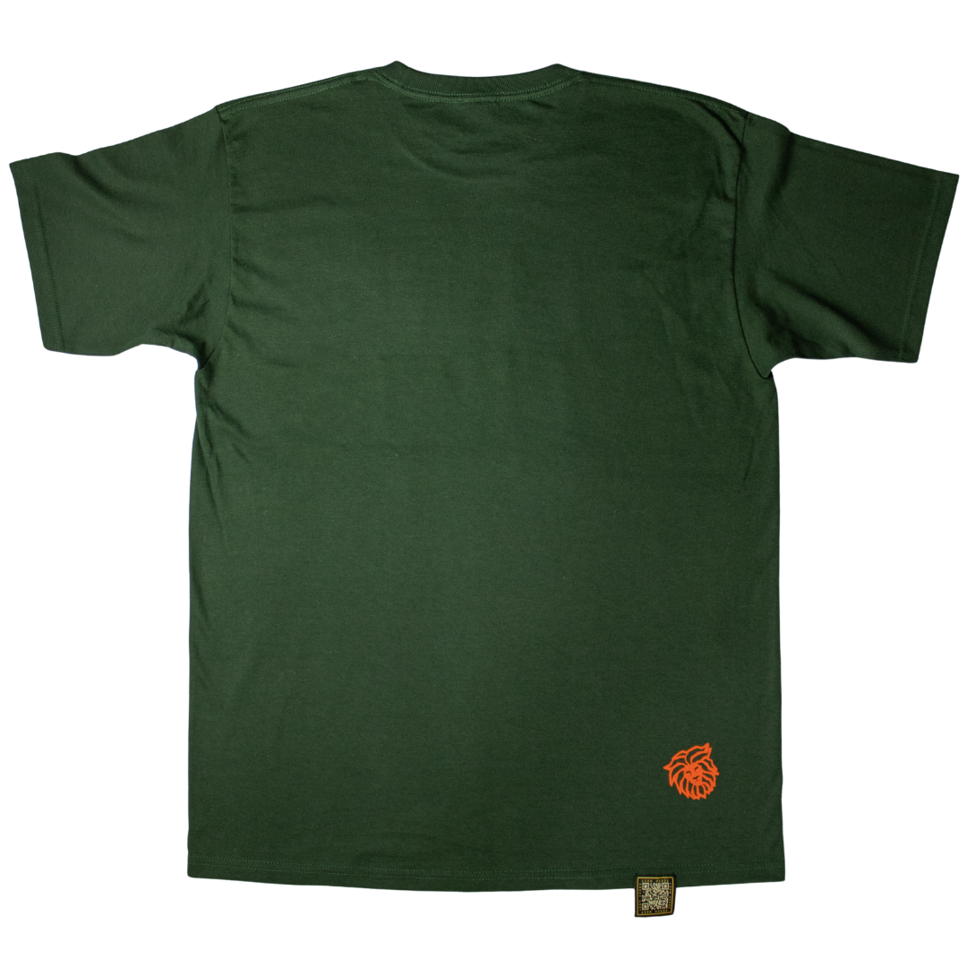 Playera ¨PRIMARY¨ Verde Bosque/Naranja