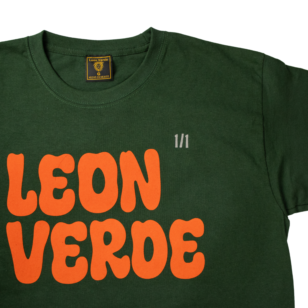 Playera ¨PRIMARY¨ Verde Bosque/Naranja