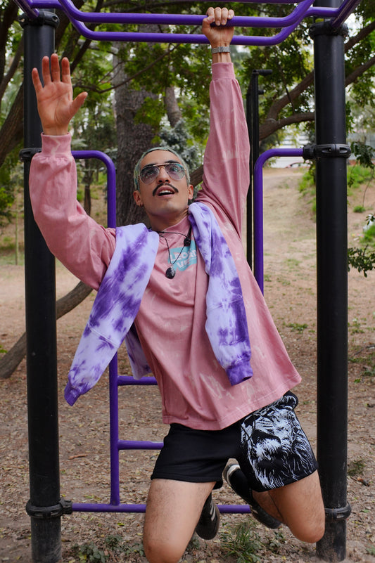 Playera manga larga ¨GHOST¨ rosa